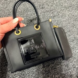 Fendi Black Mini Bag with Gold Accents